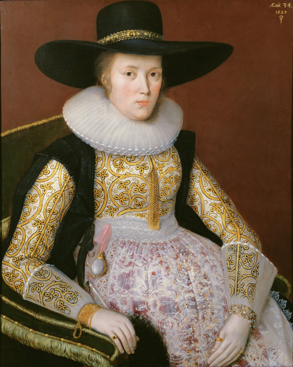 未知的女士，1623年 作者 罗伯特·皮克（Robert Peake）