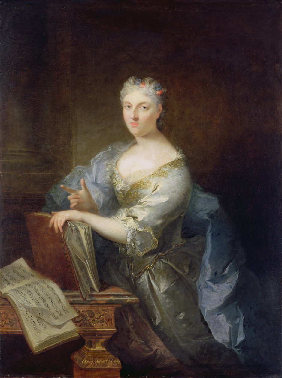 歌手Marie-Louise Desmatins的肖像（1670-1708） 作者 罗伯特·图尼尔