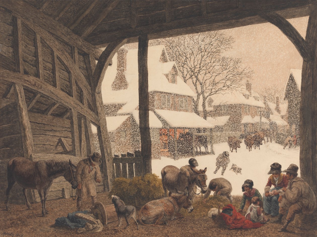 乡村雪景 作者 罗伯特·希尔斯