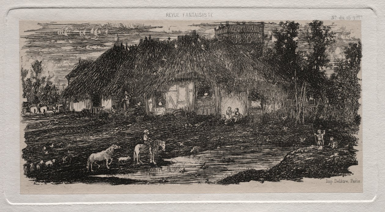 1861年，农场场。 作者 罗道夫·布雷斯丁