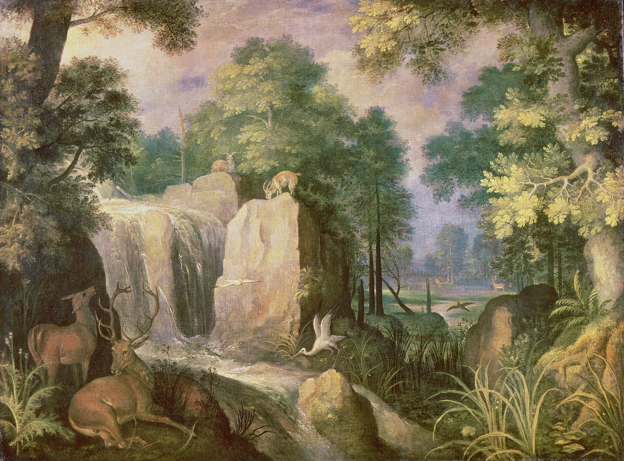 景观与悬崖 作者 罗兰特·雅各布斯（Roelandt Jacobsz）。储蓄