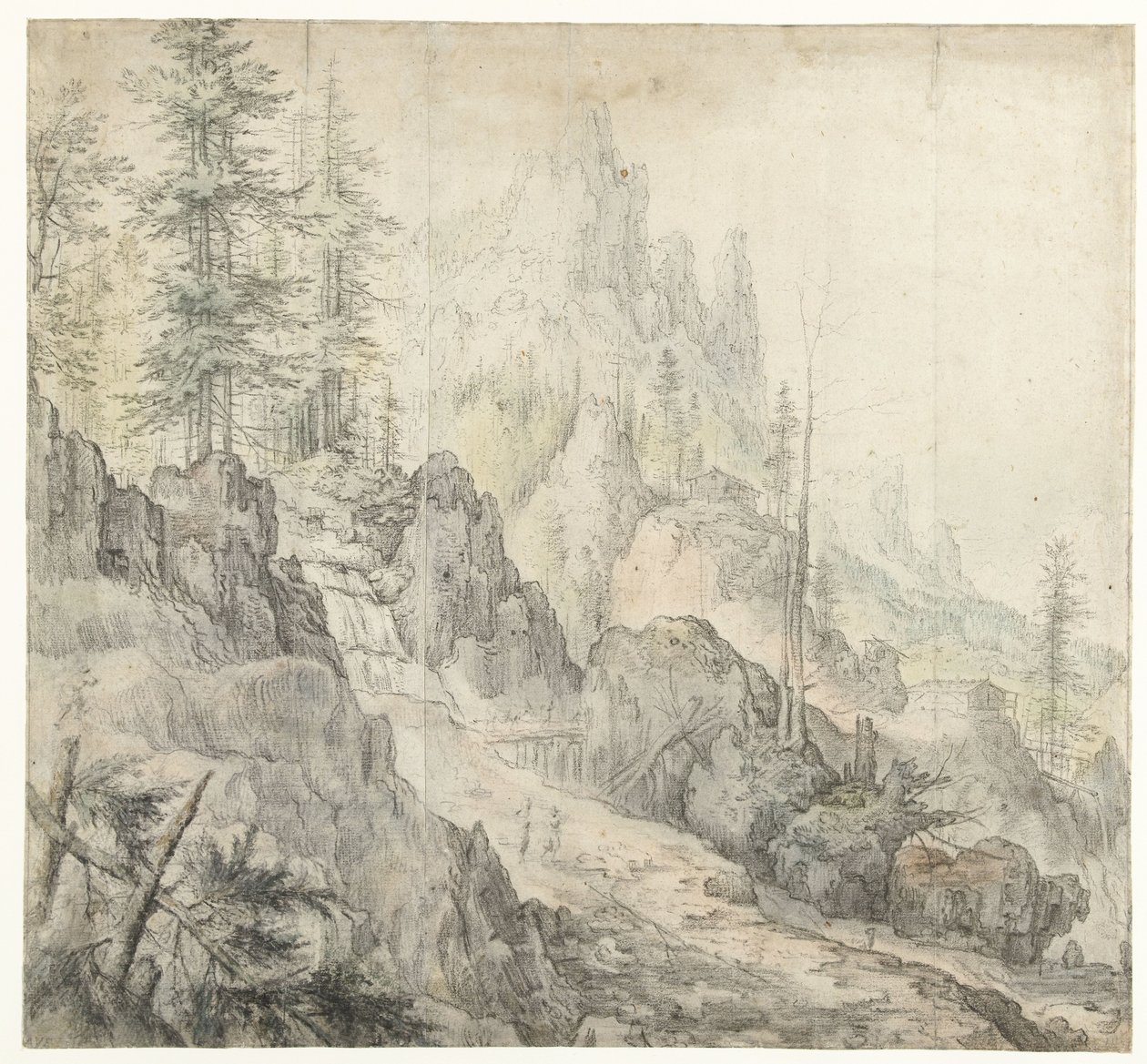 有瀑布的山景
有瀑布的山景 作者 罗兰特·萨维里