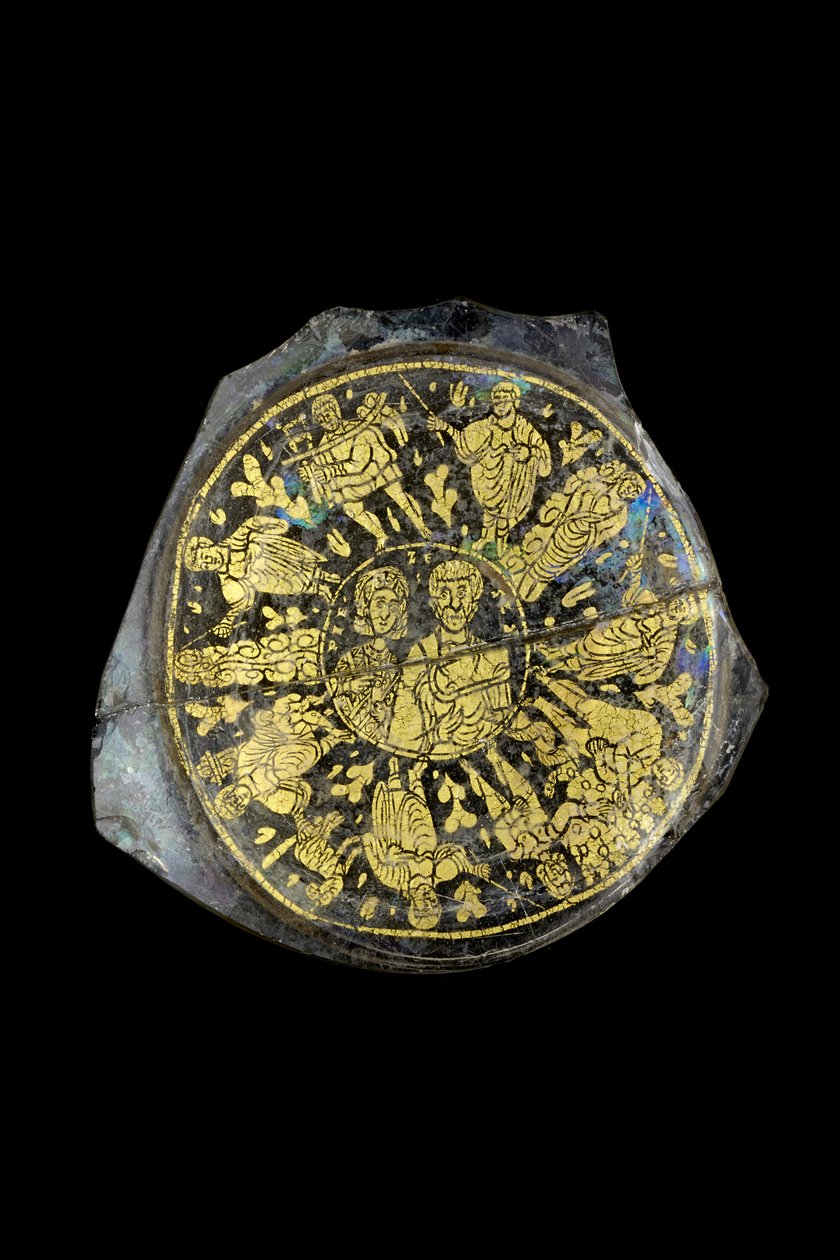 金碗碎片，4世纪（玻璃） 作者 小说