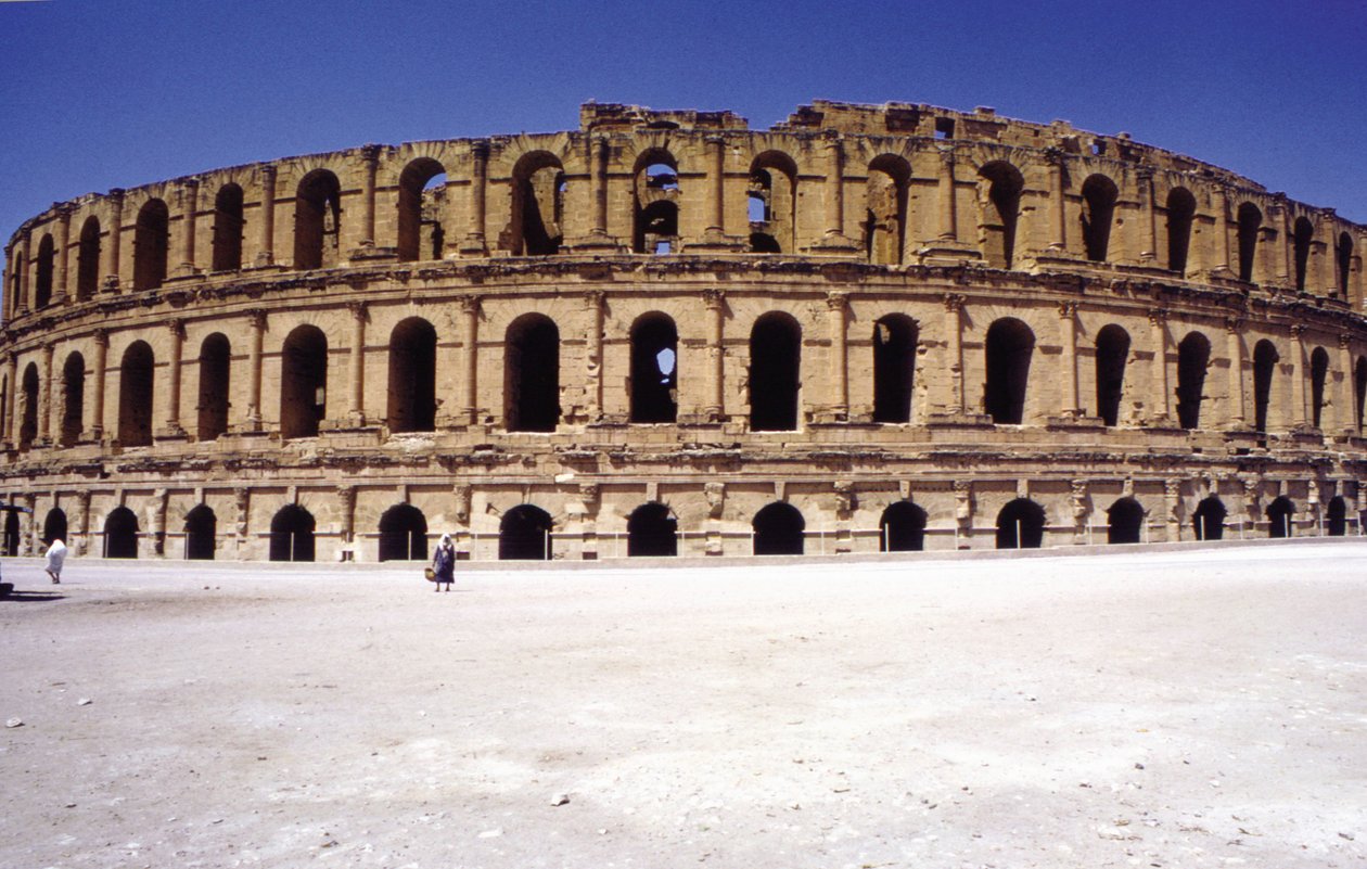 El-Djem 圆形剧场（突尼斯）。 作者 小说