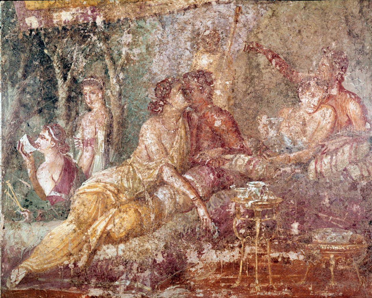 Triclinium，情侣接吻（壁画 作者 小说