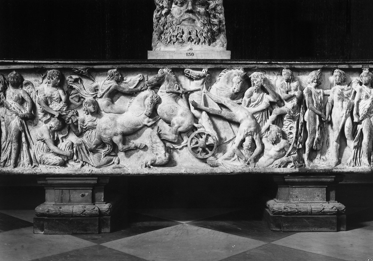Sarcophagus with the Fall of Phaethon (marble) 作者 罗马罗马