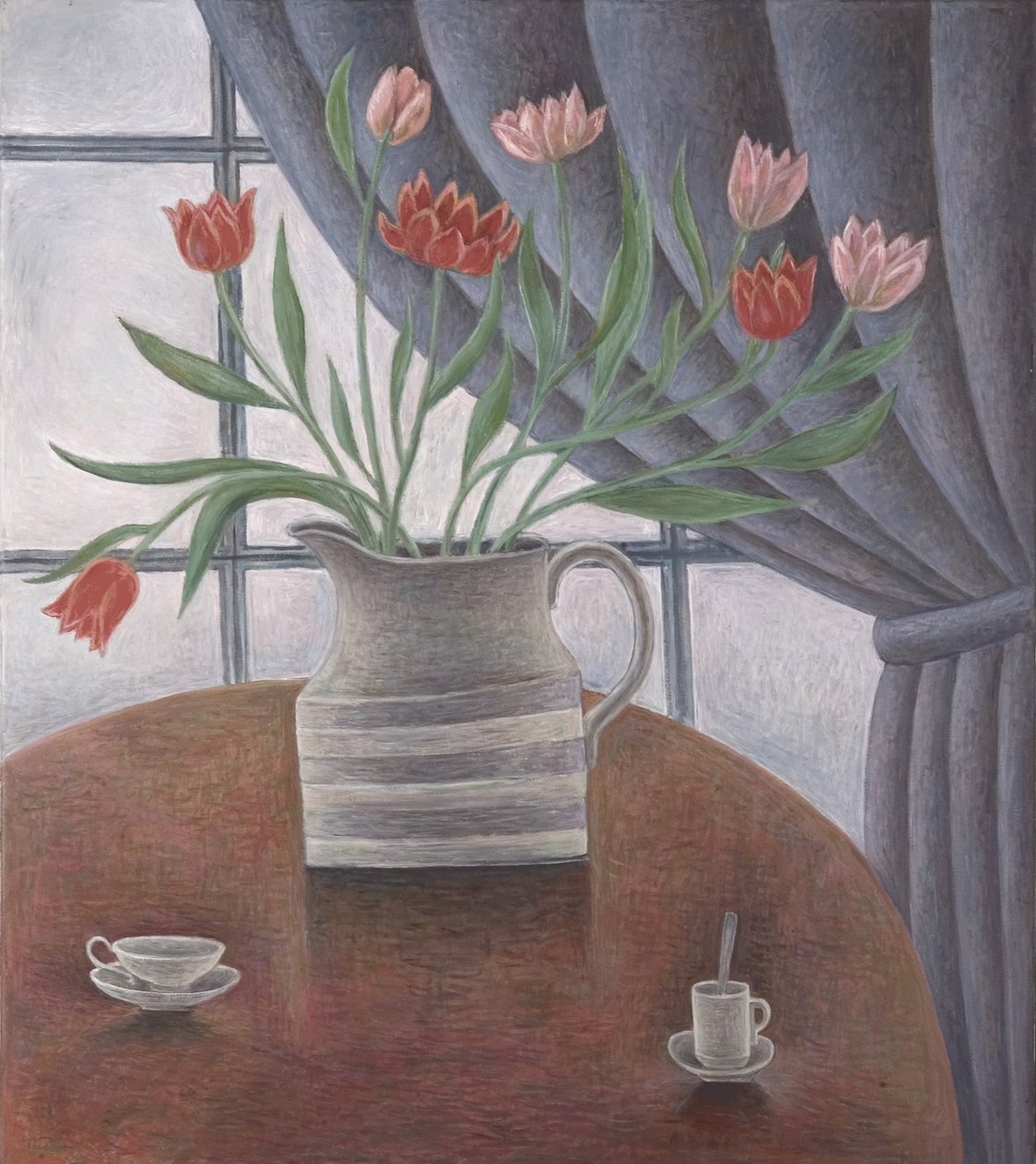 郁金香，窗帘，杯子，2002 作者 露丝·艾迪纳尔
