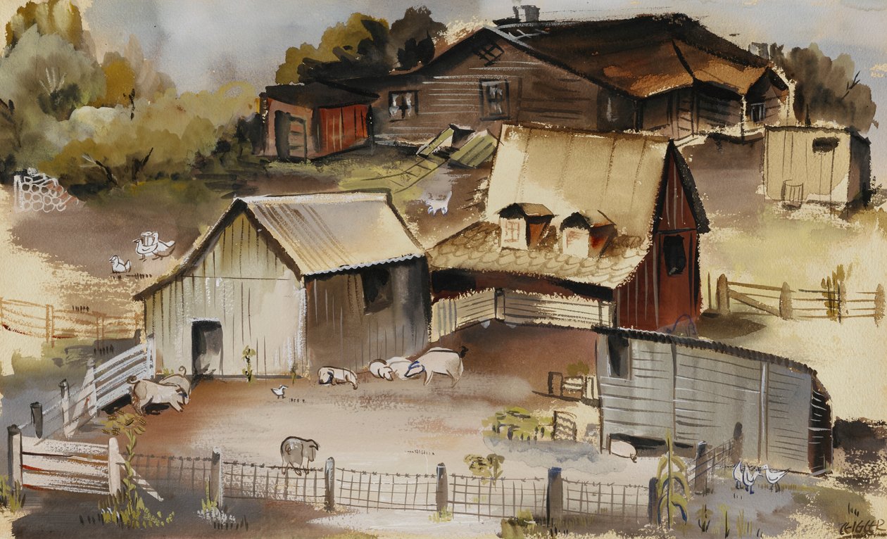 爱荷华州农场, n.d. 作者 露丝·齐格勒