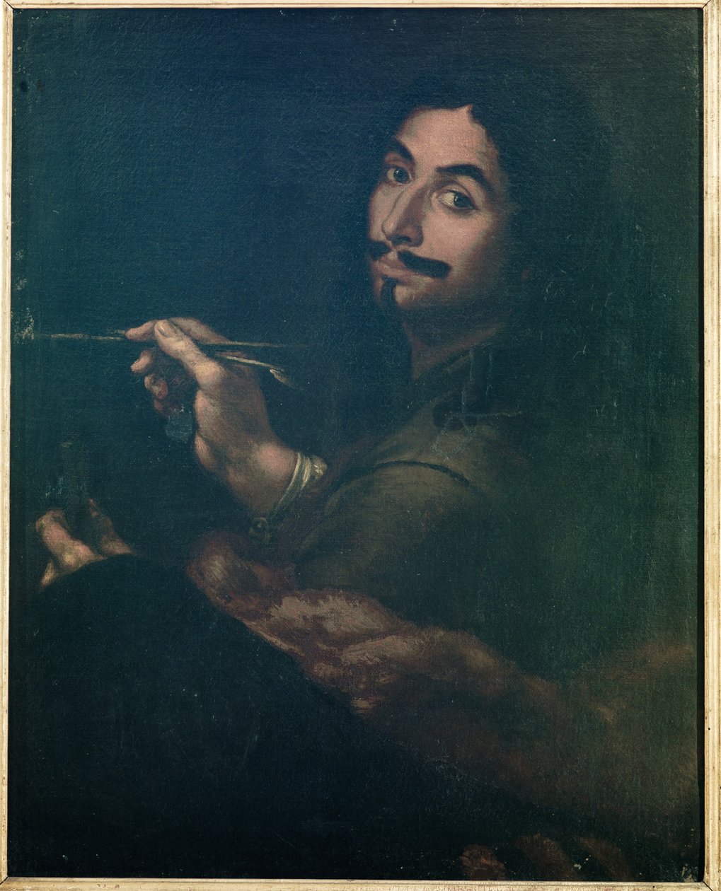 自画像，c.1642 作者 救世主罗莎