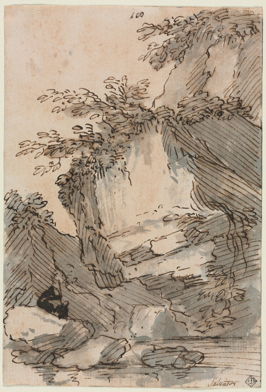 岩石潭边的人物 作者 救世主罗莎