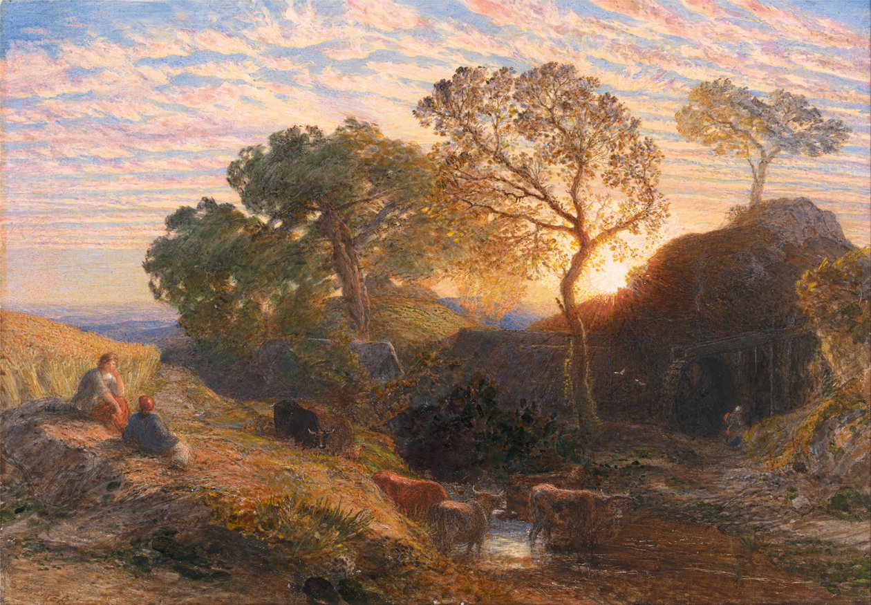 日落 作者 塞缪尔·帕尔默（Samuel Palmer）