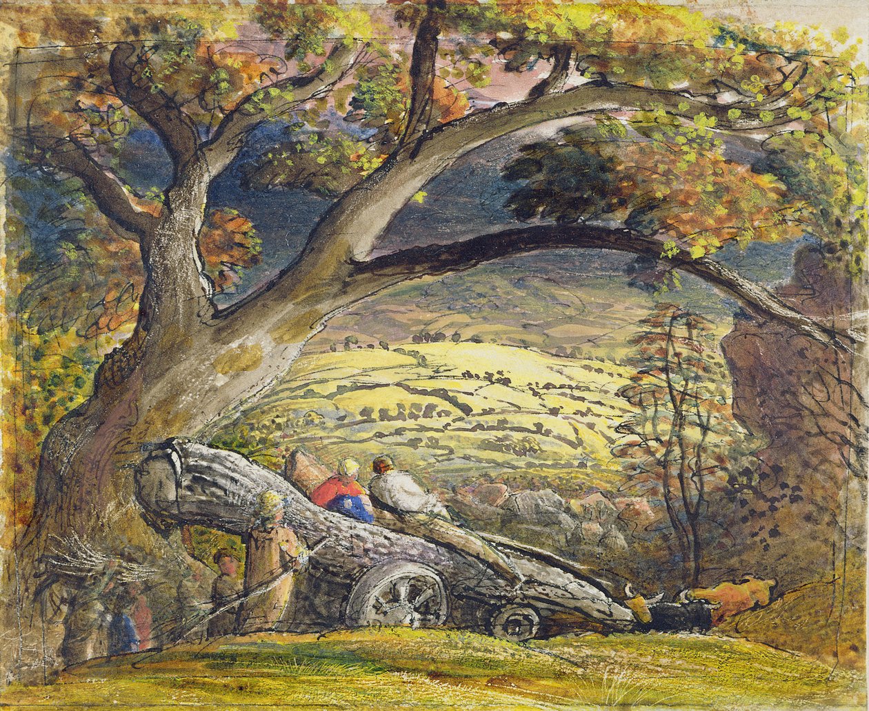 Timber Wain，c.1833-34（纸上的水粉和水粉） 作者 塞缪尔·帕尔默（Samuel Palmer）