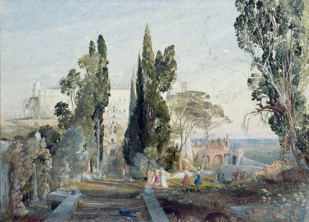 埃斯特别墅，19世纪（纸上水彩） 作者 塞缪尔·帕尔默（Samuel Palmer）