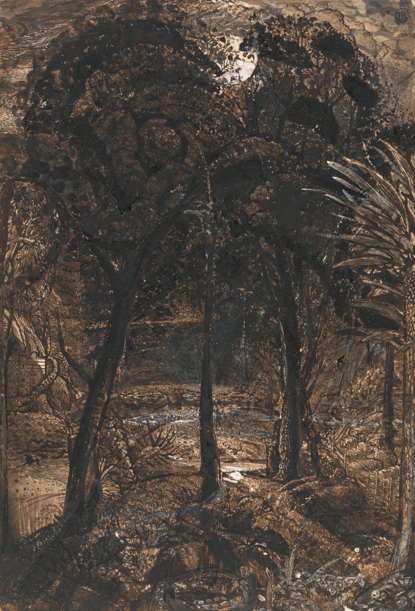 月色蜿蜒的河水 作者 塞缪尔·帕尔默（Samuel Palmer）