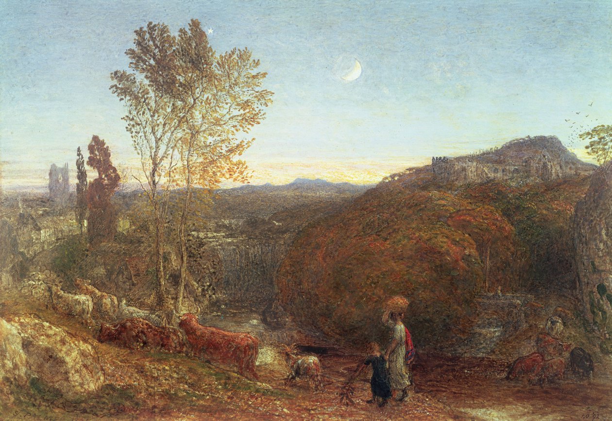 在宵禁时间回家 作者 塞缪尔·帕尔默（Samuel Palmer）