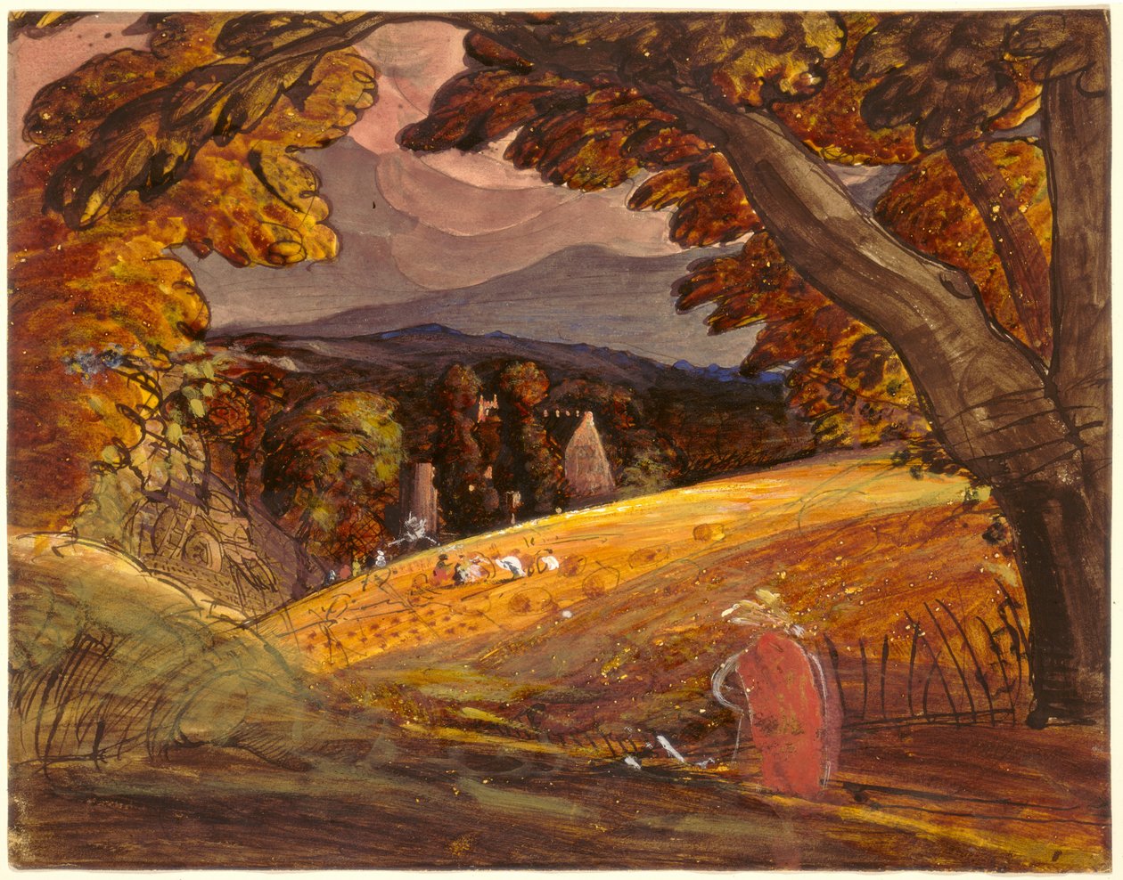 火光下的收割者 作者 塞缪尔·帕尔默（Samuel Palmer）