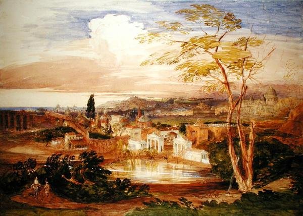 从博尔赫斯花园看罗马 作者 塞缪尔·帕尔默（Samuel Palmer）