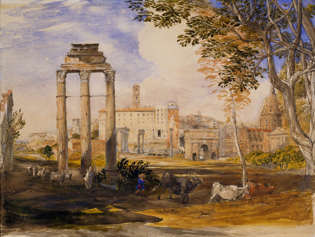论坛，罗马，1837年 作者 塞缪尔·帕尔默（Samuel Palmer）
