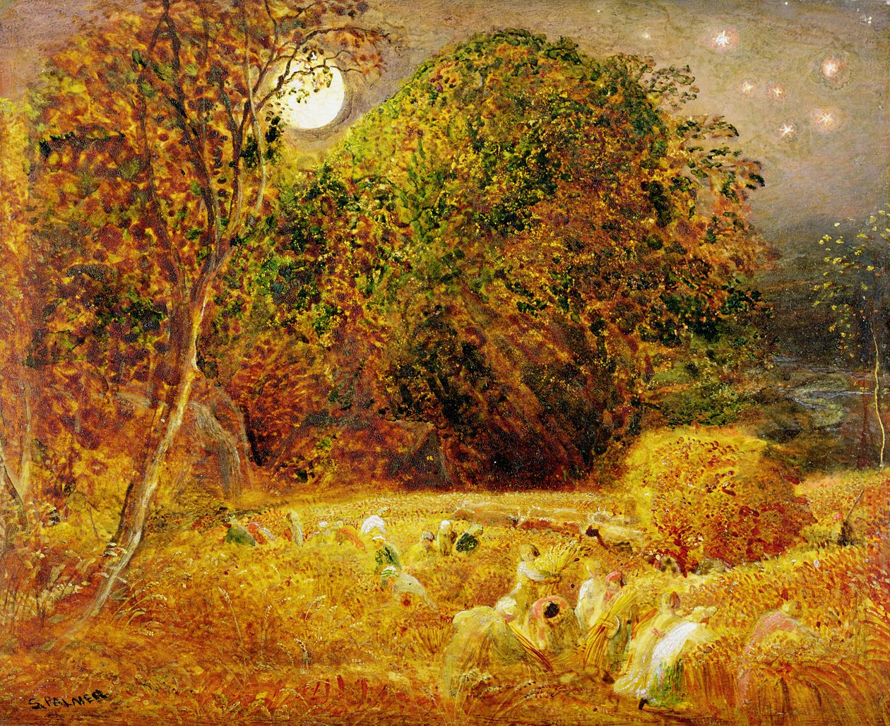 丰收的月亮 作者 塞缪尔·帕尔默（Samuel Palmer）