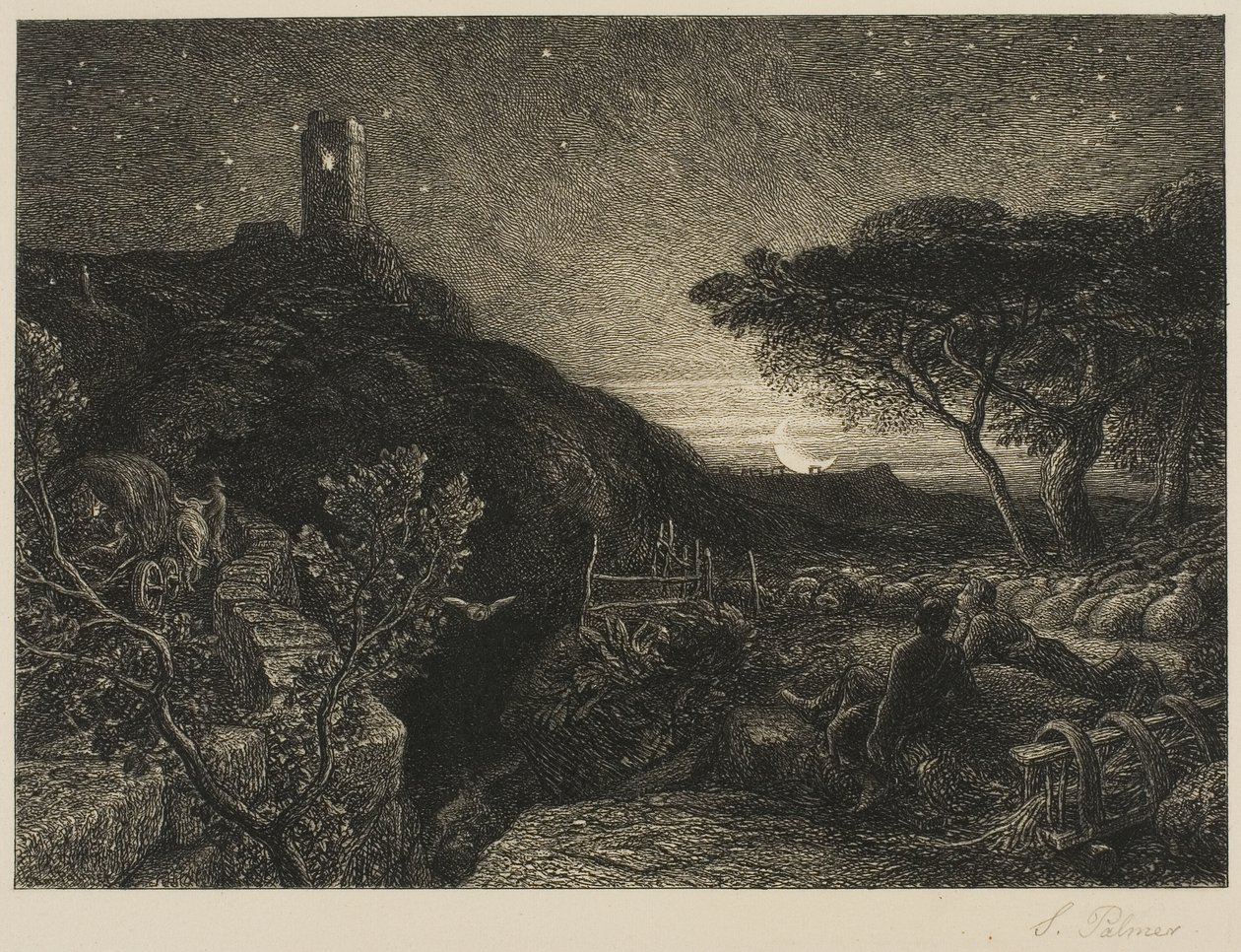 孤独之塔 作者 塞缪尔·帕尔默（Samuel Palmer）