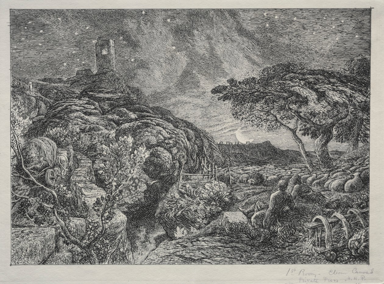 孤塔，1879年。 作者 塞缪尔·帕尔默（Samuel Palmer）
