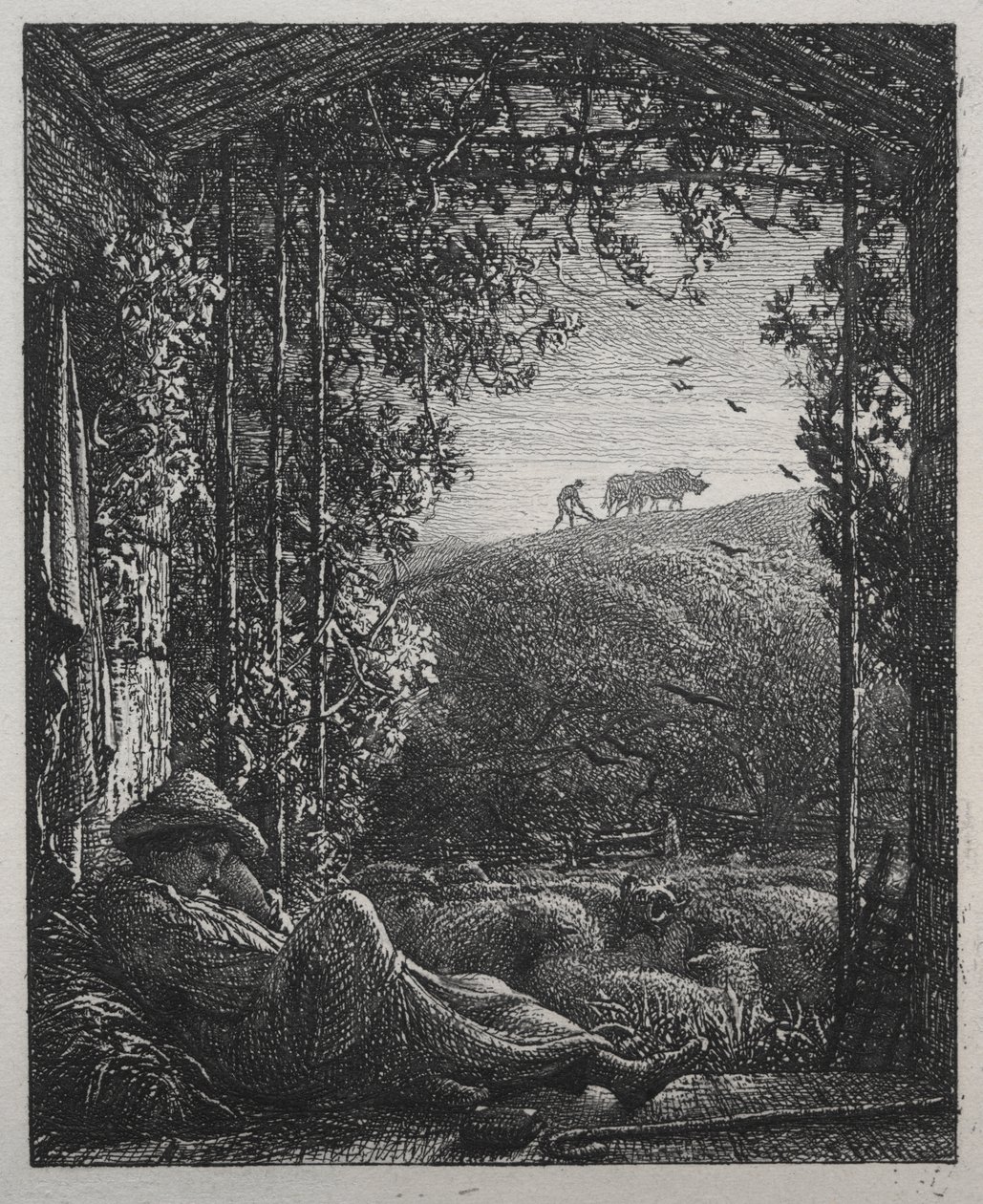 沉睡的牧羊人 作者 塞缪尔·帕尔默（Samuel Palmer）