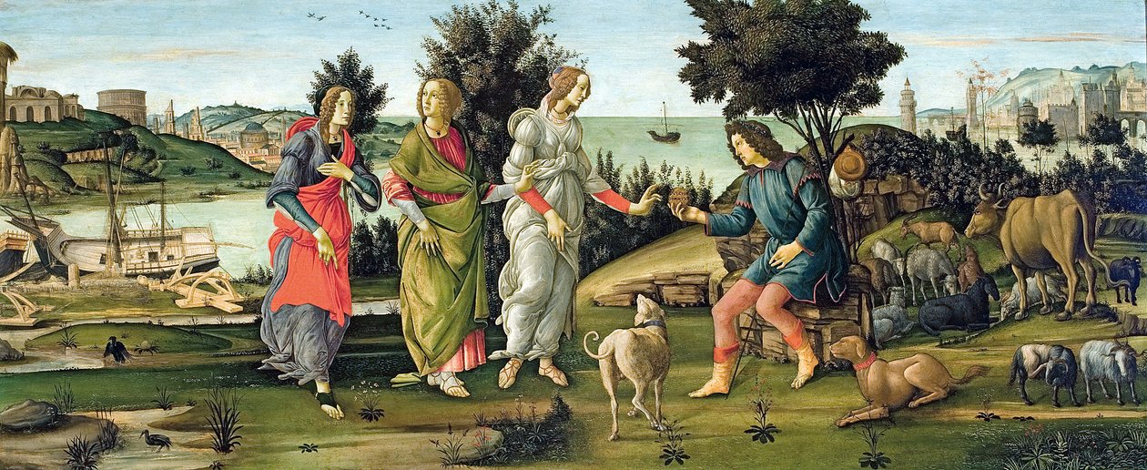 巴黎的审判 作者 桑德罗·波提切利（Sandro Botticelli）