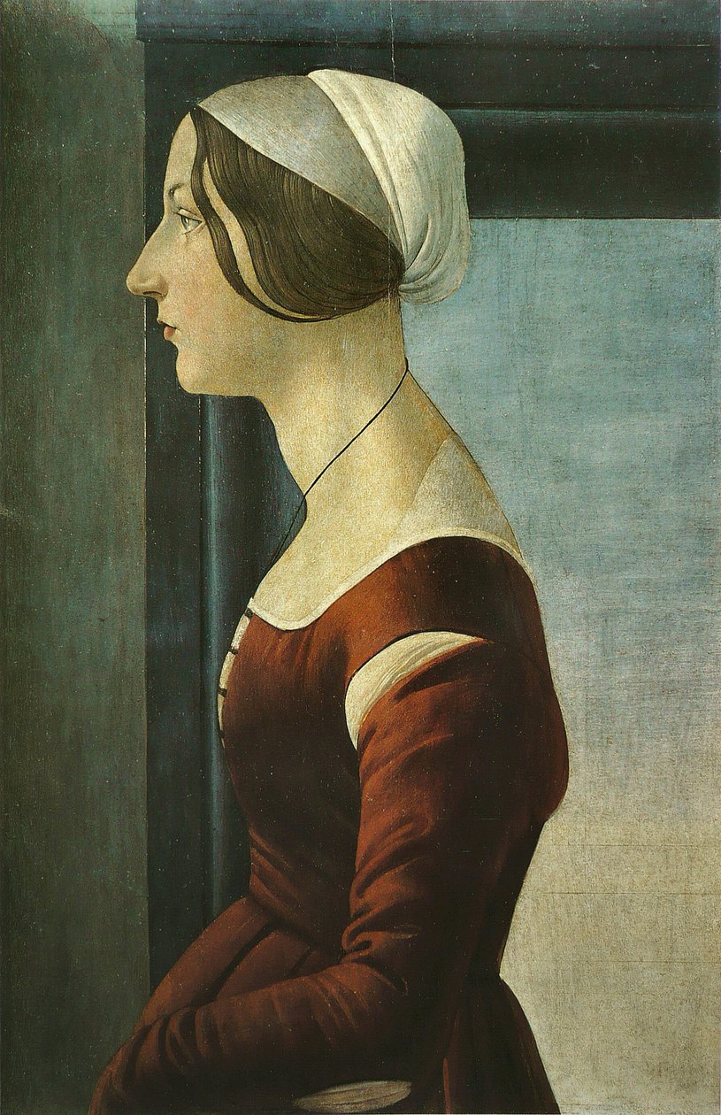 一个女人的肖像 作者 桑德罗·波提切利（Sandro Botticelli）