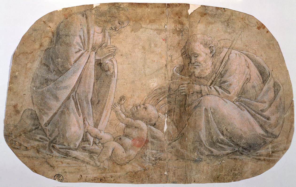 研究孩子的崇拜（绘画） 作者 桑德罗·波提切利（Sandro Botticelli）