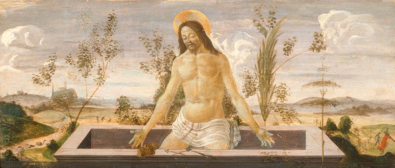 基督在坟墓里 作者 桑德罗·波提切利（Sandro Botticelli）