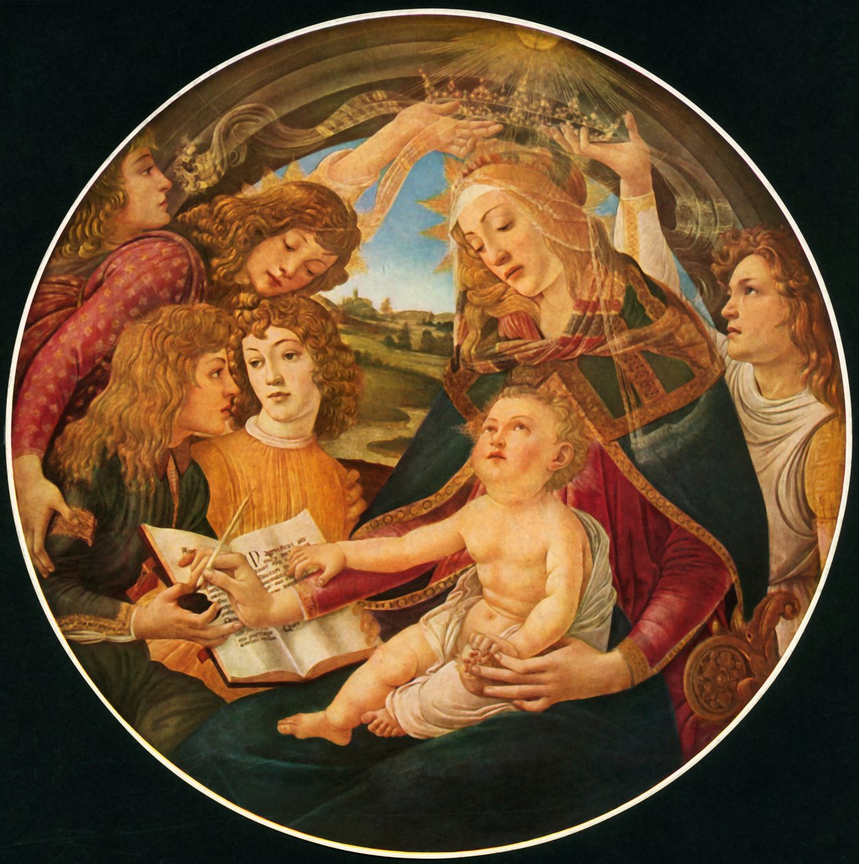 圣母大殿（Madonna of the Magnificat），1481年，1937年。 作者 桑德罗·波提切利（Sandro Botticelli）