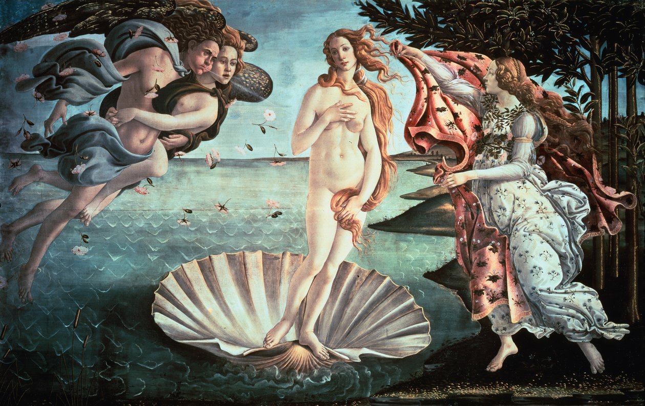 金星的诞生，c1482 作者 桑德罗·波提切利（Sandro Botticelli）
