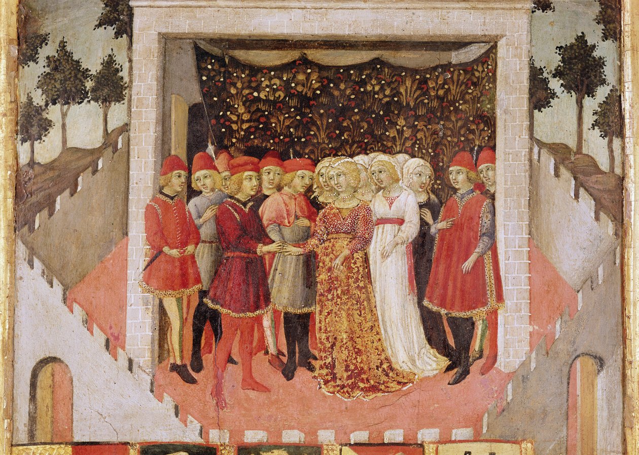贵族婚姻，1473年 作者 Sano di Pietro