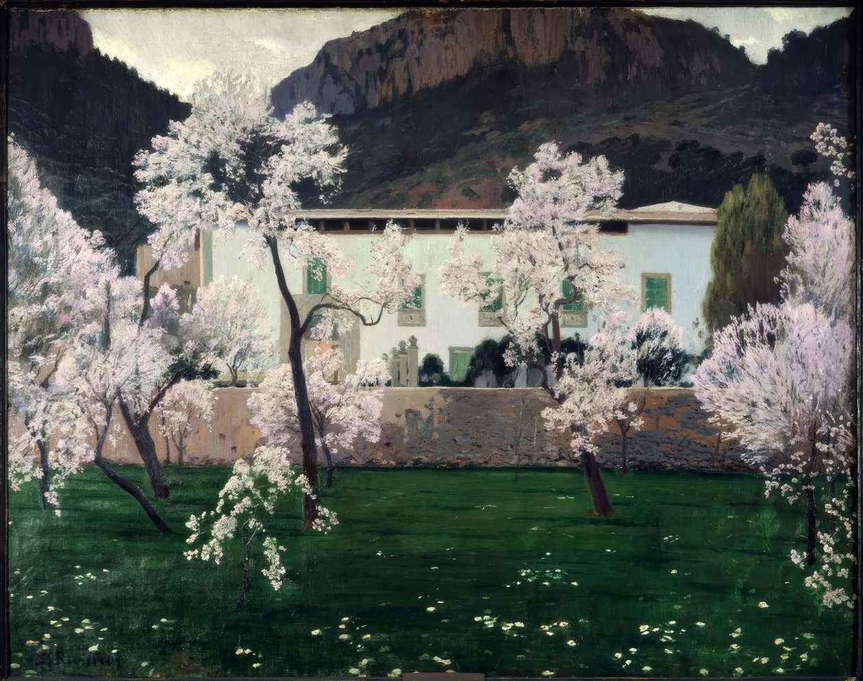 开花的杏仁树 作者 圣地亚哥·鲁西诺（SantiagoRusiñol）