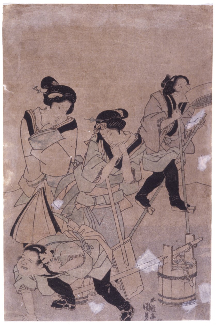 无题（彩色木刻） 作者 学校日语