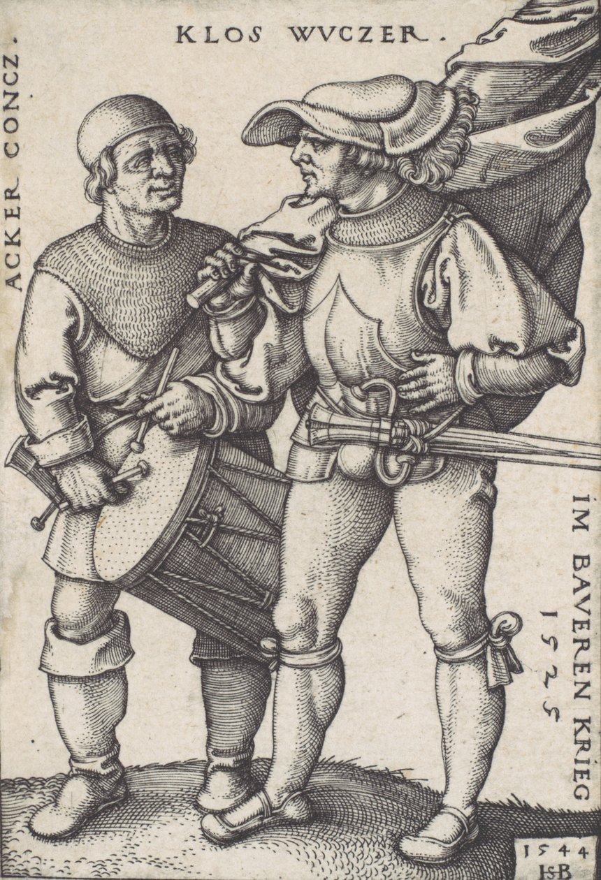 旗手和鼓手，1544年。 作者 塞巴尔德·比哈姆