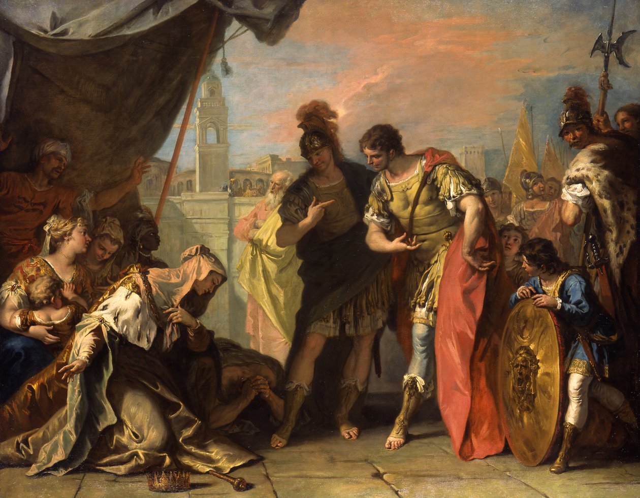 亚历山大和大流士家族，1708-1710 作者 塞巴斯蒂亚诺·里奇（Sebastiano Ricci）
