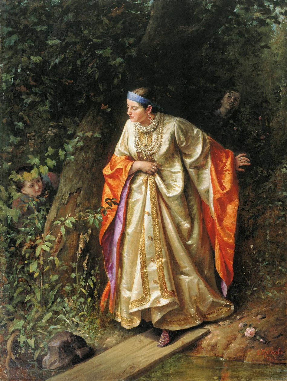 《捉迷藏》，1893年。 作者 谢尔盖·格里科夫（Sergei Gribkov）