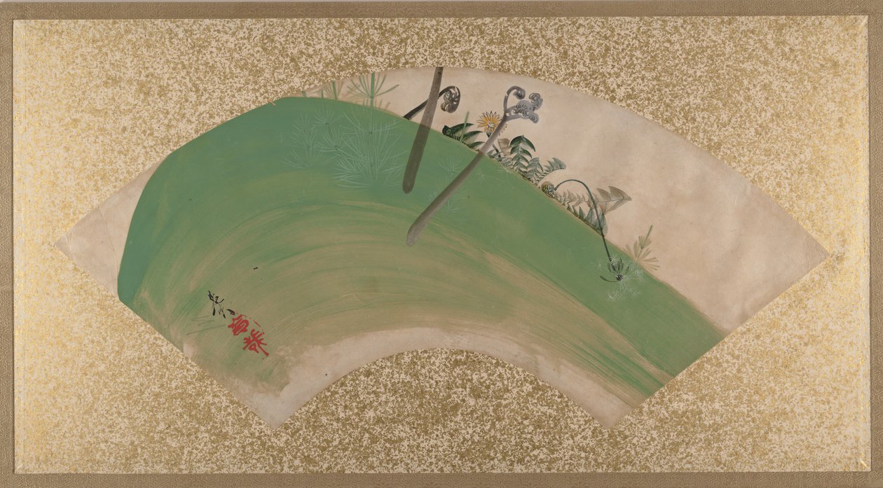 花草，十九世纪末。 作者 Shibata Zeshin