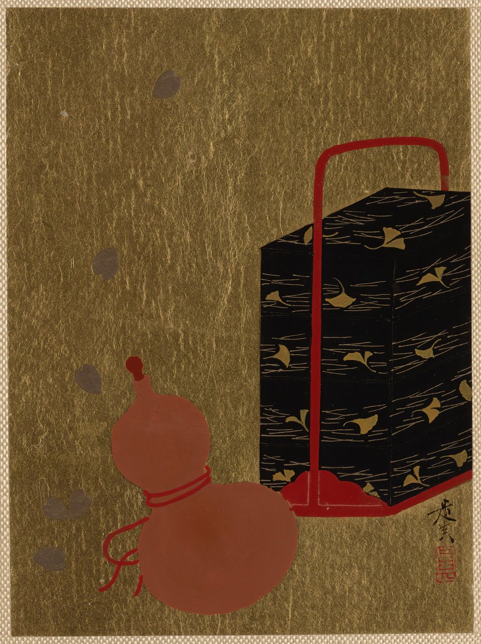 漆盒和金瓜。 作者 Shibata Zeshin