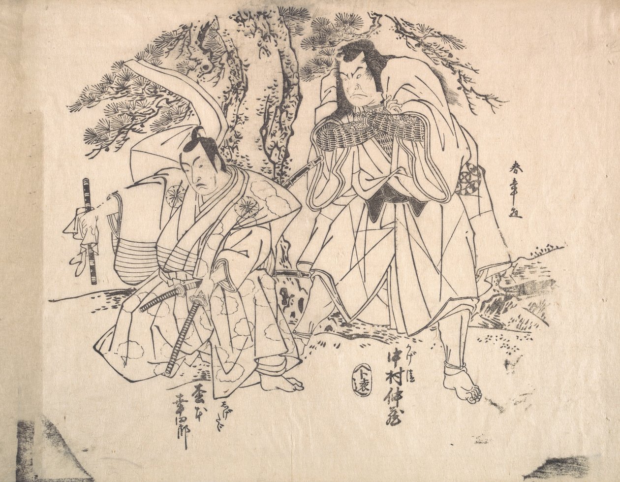 戏剧的场景，18世纪末。 作者 春庄