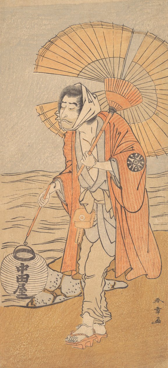 演员中村中藏一，约1775年。 作者 春庄