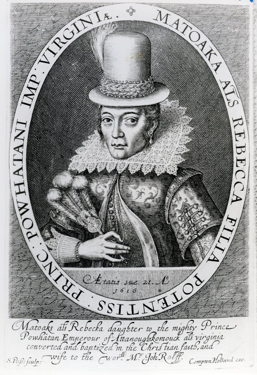 Pocahontas，1616 作者 西蒙·德·帕斯