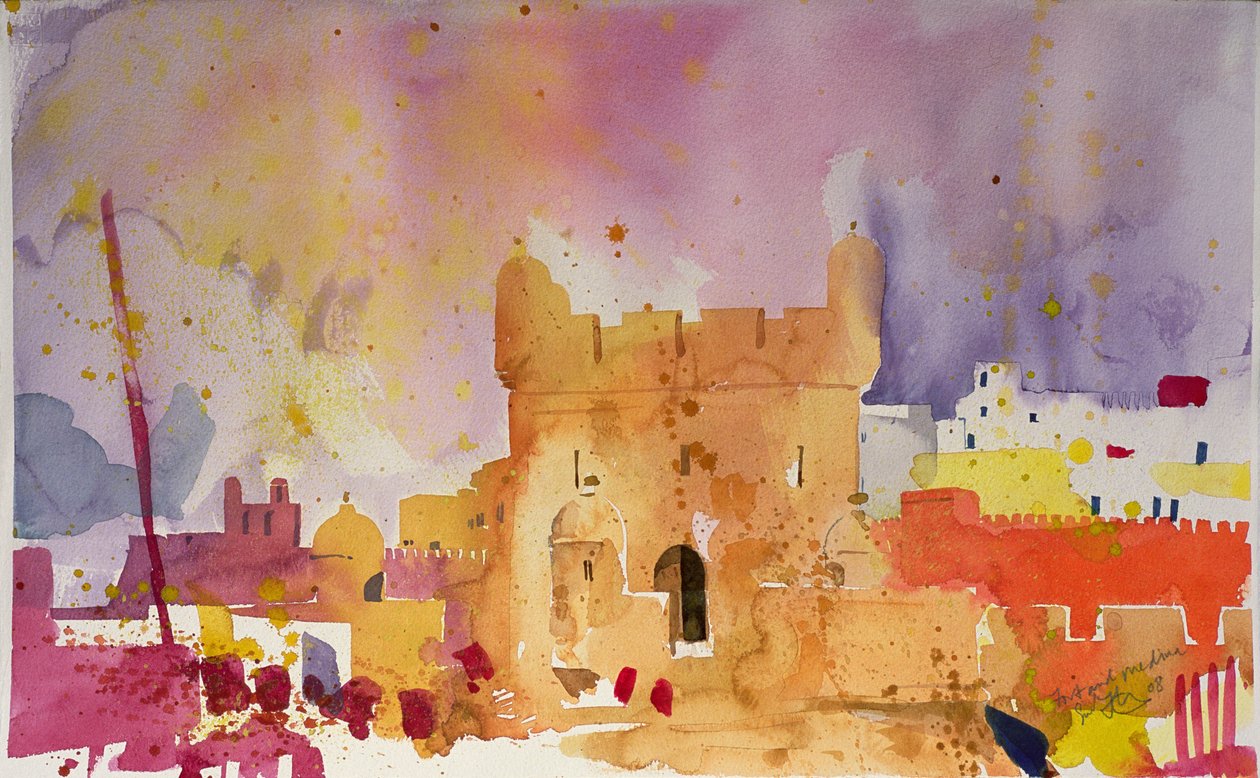 要塞和麦地那（纸面水彩画） 作者 西蒙·弗莱彻
