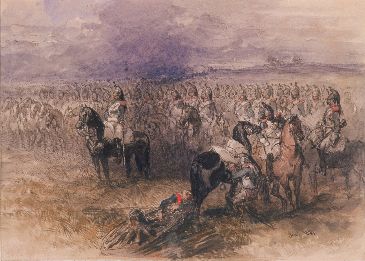 法国骑兵队，1851年 作者 约翰·吉尔伯特爵士