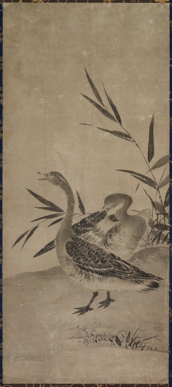 鹅，室町时代，1392-1573。 作者 斯瓦米