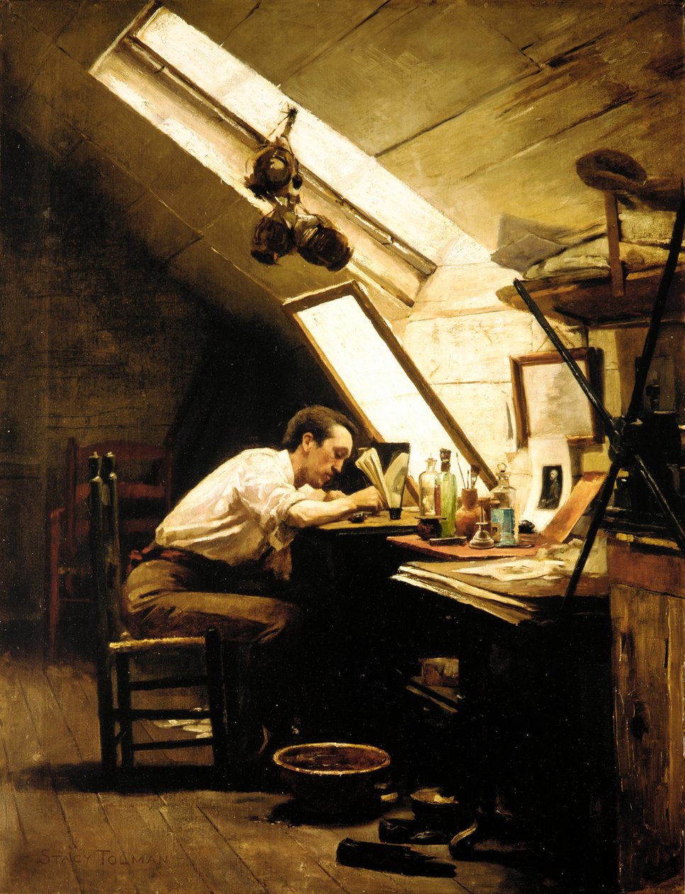 蚀刻者，c.1887-89 作者 史黛西·托尔曼