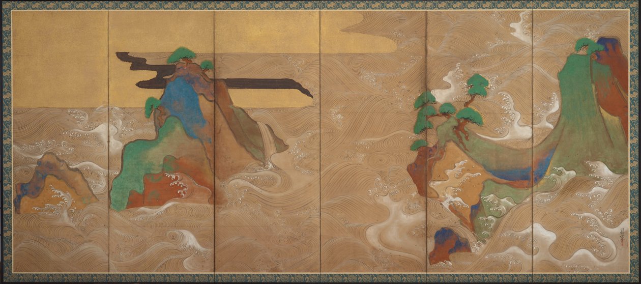 松岛的海浪，17世纪。 作者 宗达