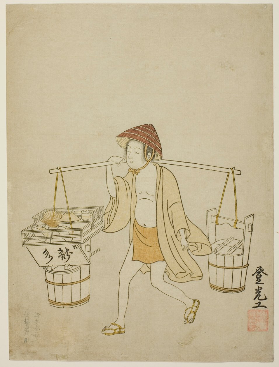 一个卖水的小贩 作者 铃木春信