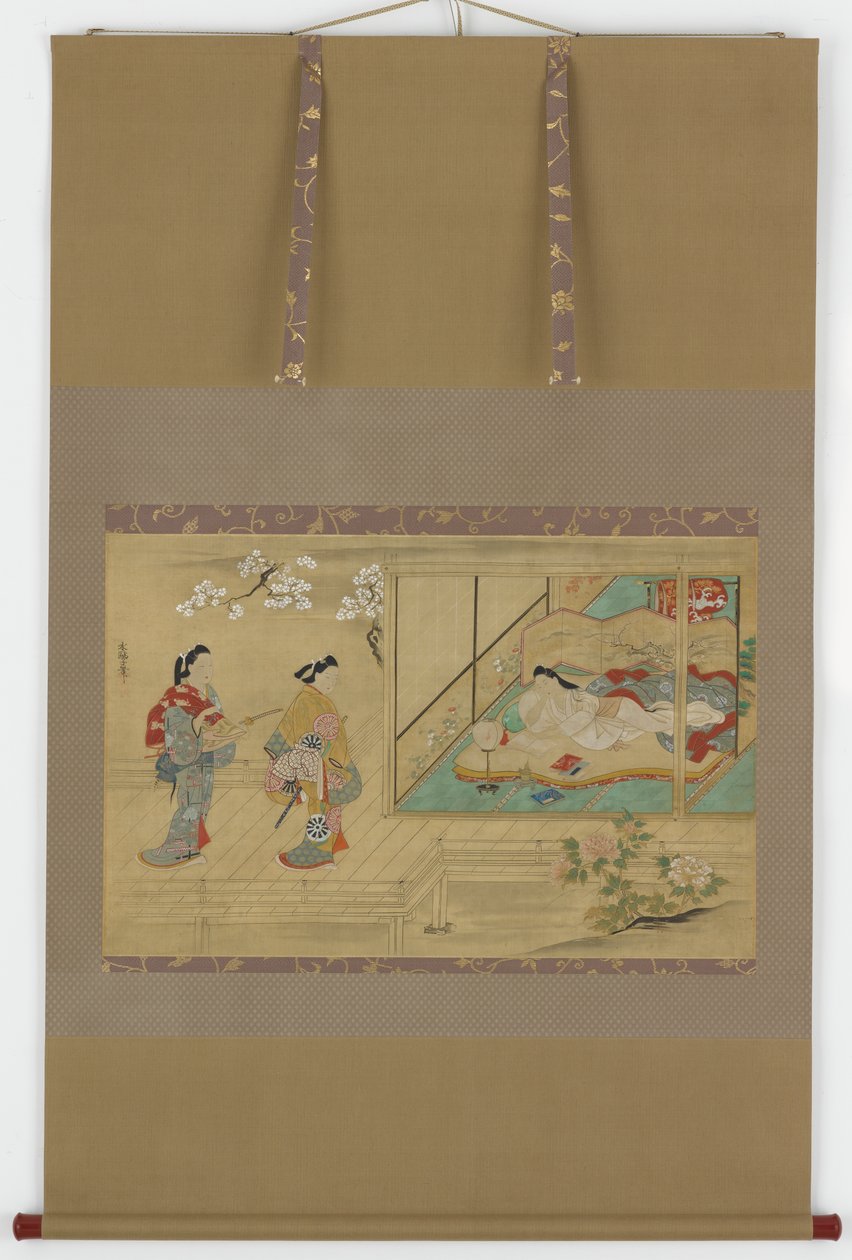 游客走近，美人斜倚 作者 田村水夫